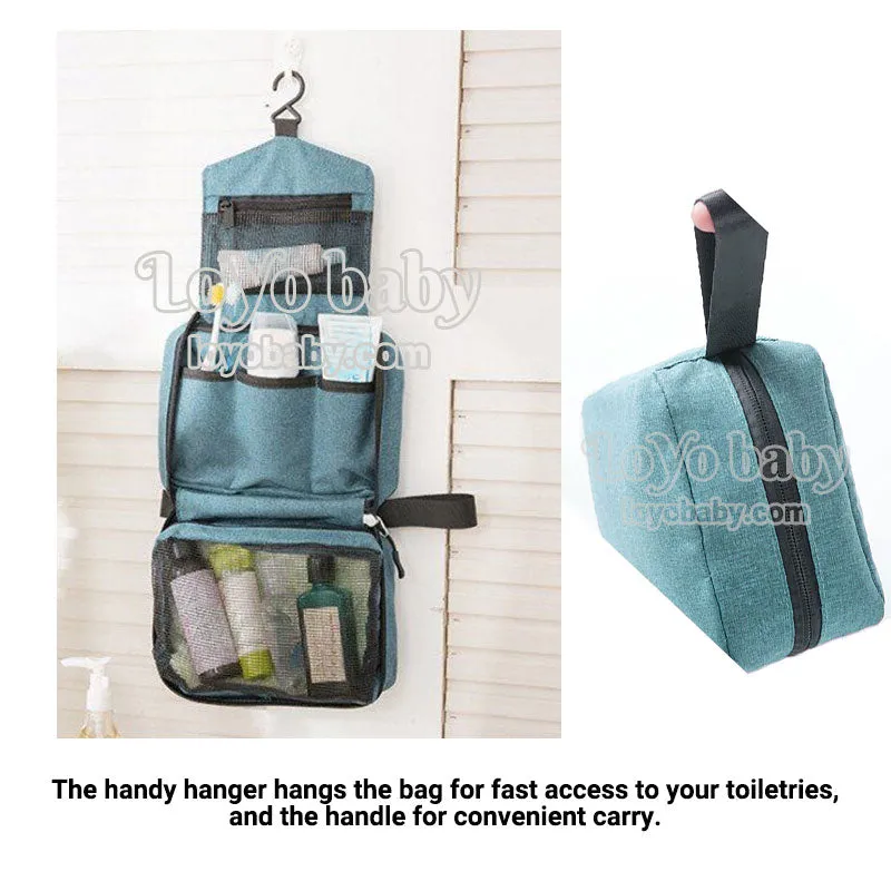 Minimalist Compact Toiletry Bag With Hanging Hook