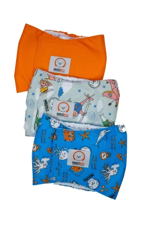 Misoko reusable diapers set for male dogs, Voyage, 3 pcs.