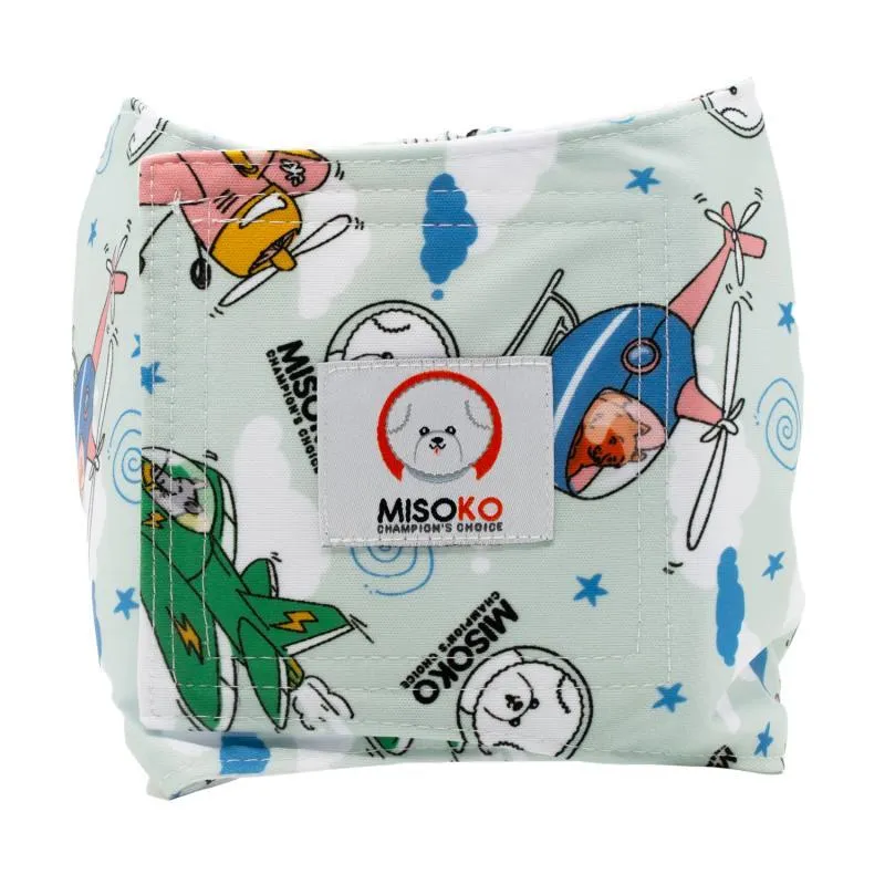 Misoko reusable diapers set for male dogs, Voyage, 3 pcs.