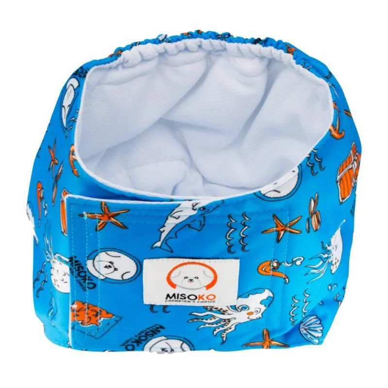 Misoko reusable diapers set for male dogs, Voyage, 3 pcs.