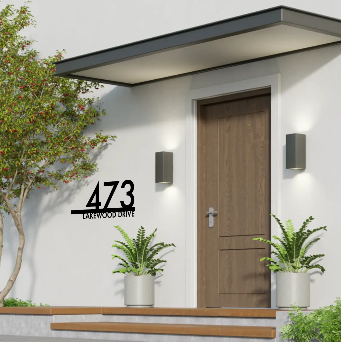 Modern Address Sign