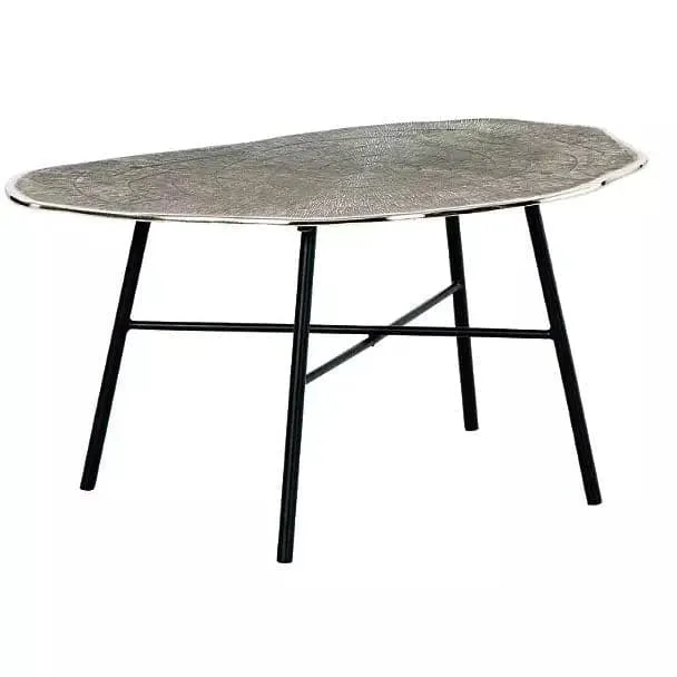 Modern Aluminum Coffee Table in Chrome