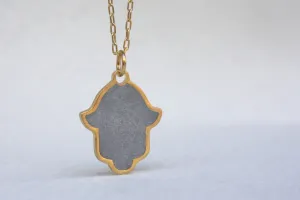 Modern Gold Hamsa Necklace
