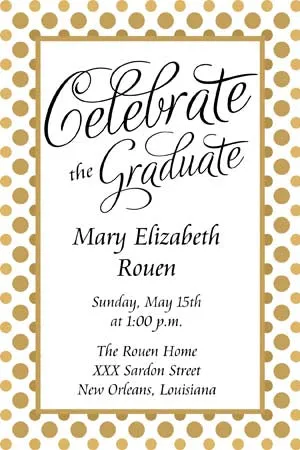 MODERN GRADUATION DOTS CUSTOM INVITATION