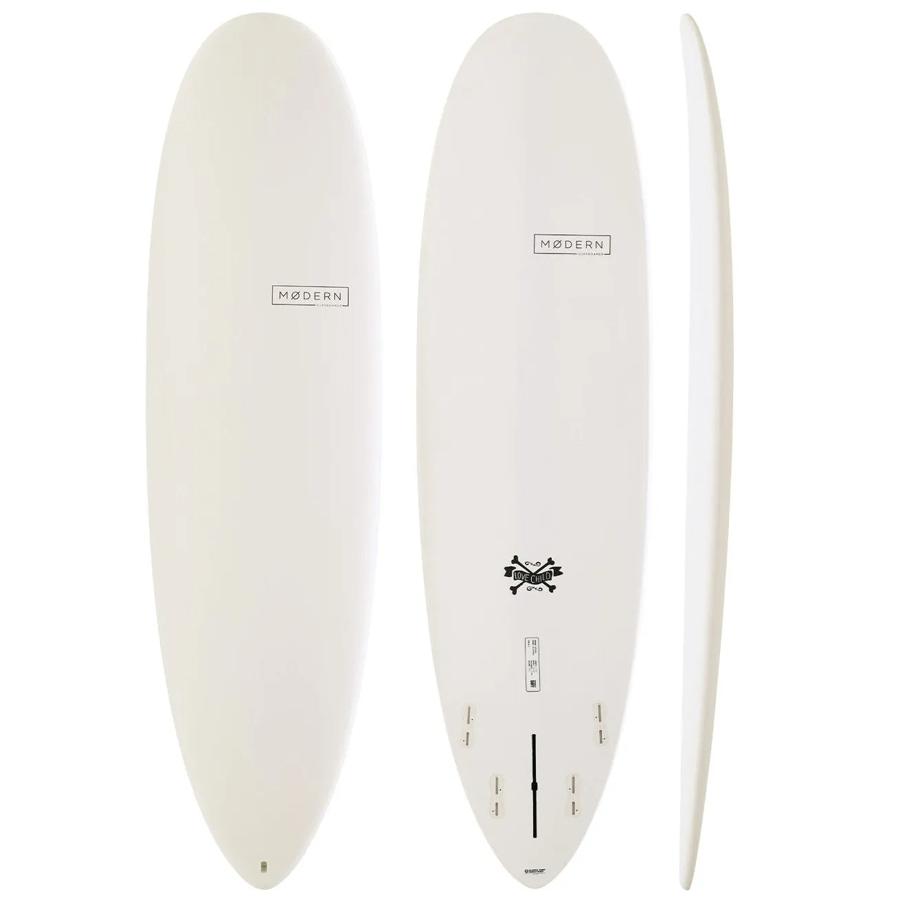 MODERN LOVE CHILD 7'0 WHITE EPOXY SOFT CONSTRUCTION