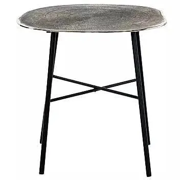 Modern Round End Table in Chrome