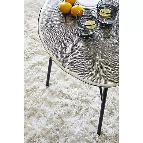 Modern Round End Table in Chrome