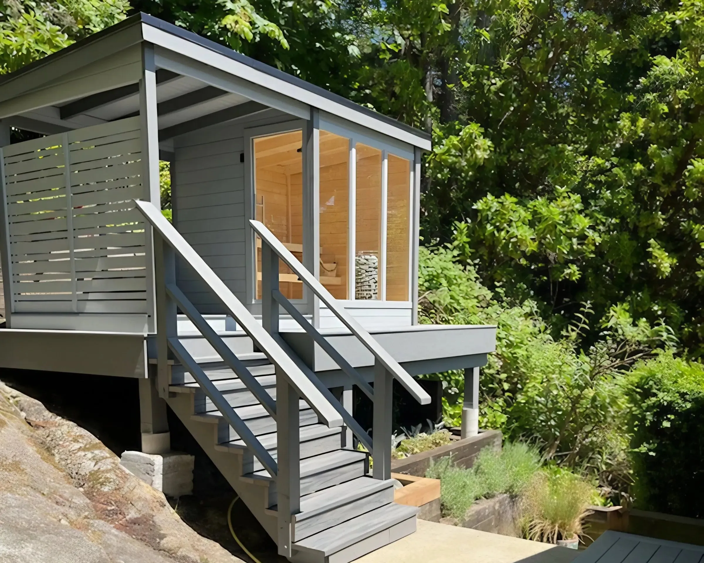 Modern Sauna - Terassi