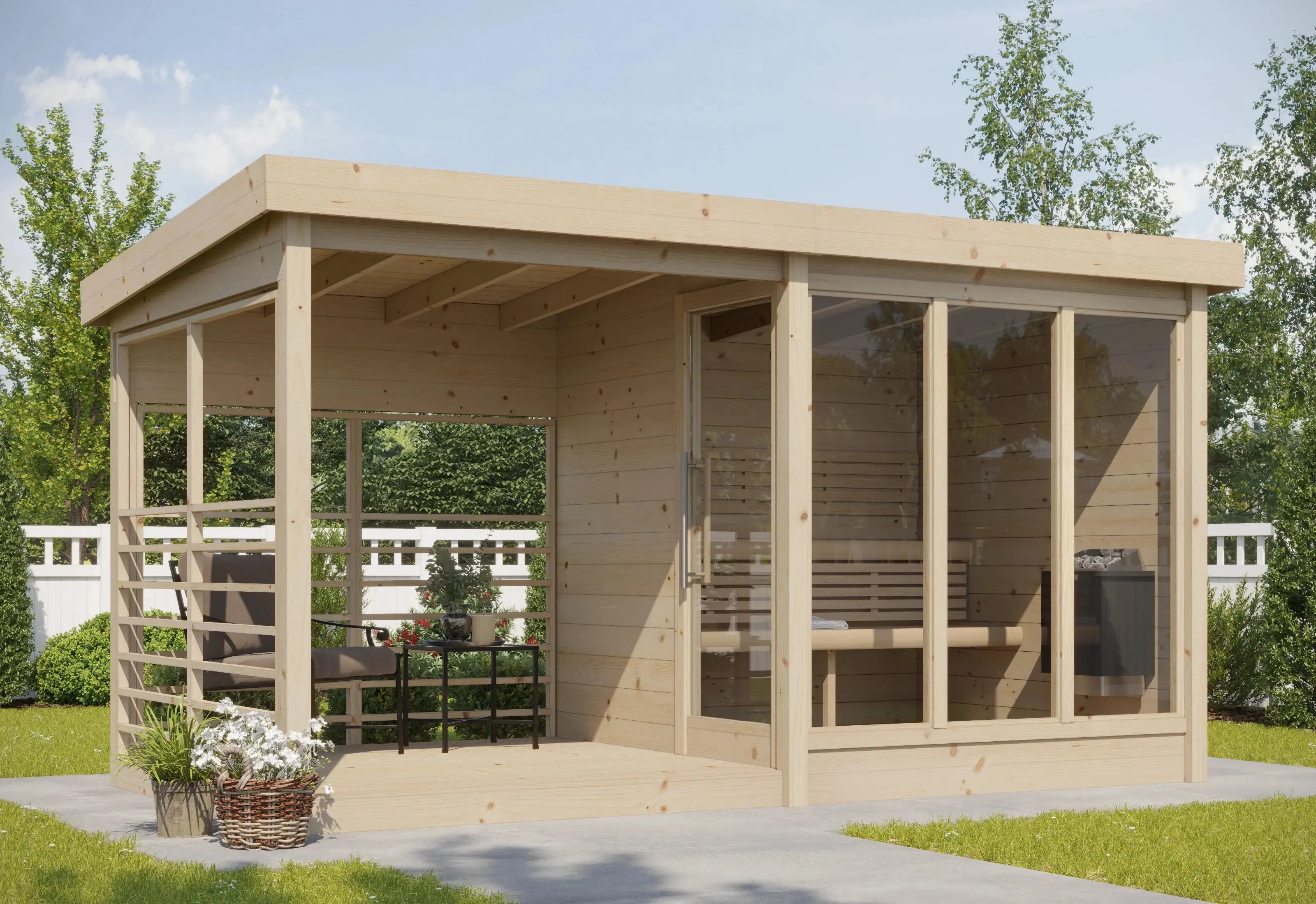 Modern Sauna - Terassi
