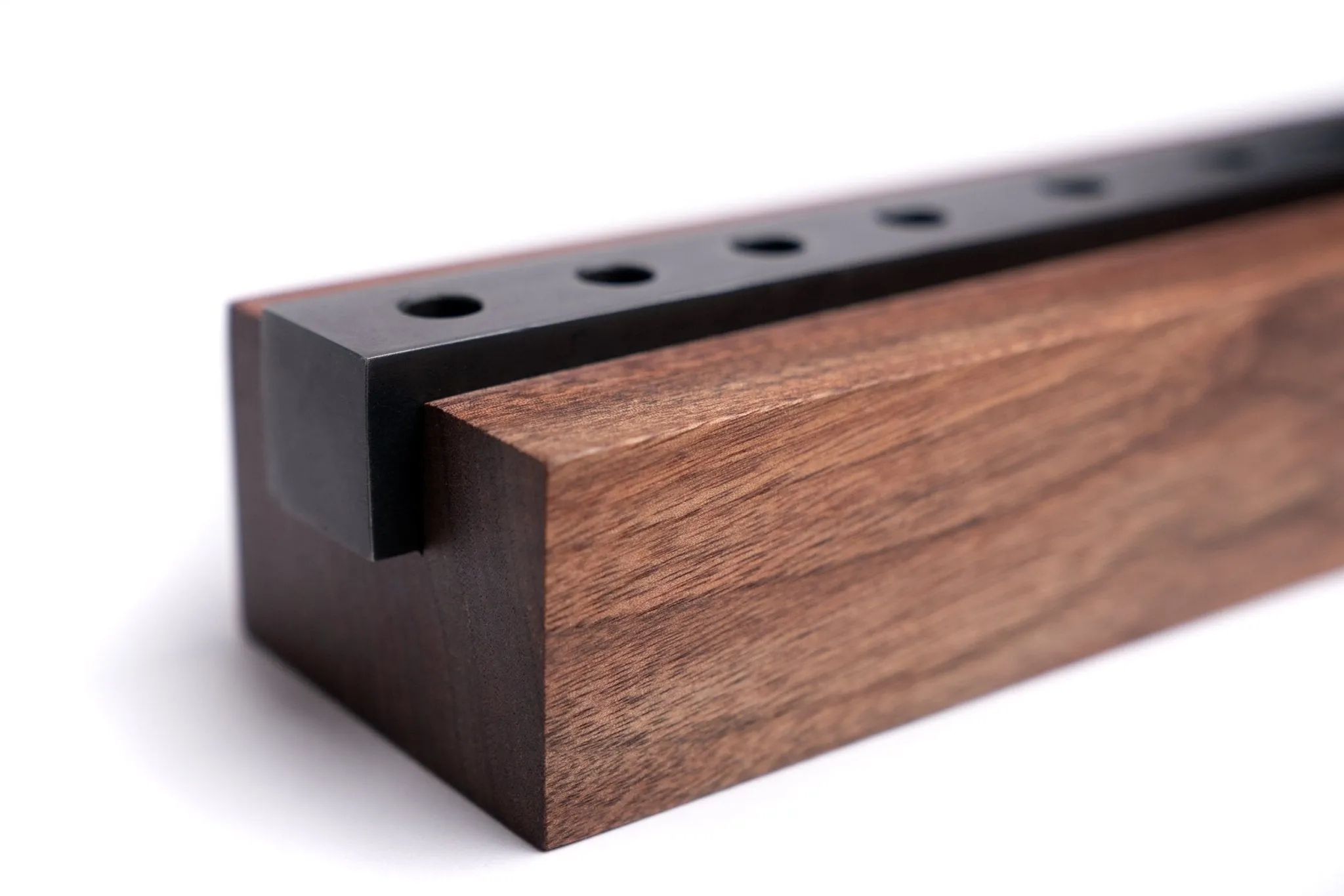 Modern Wood and Steel Menorah