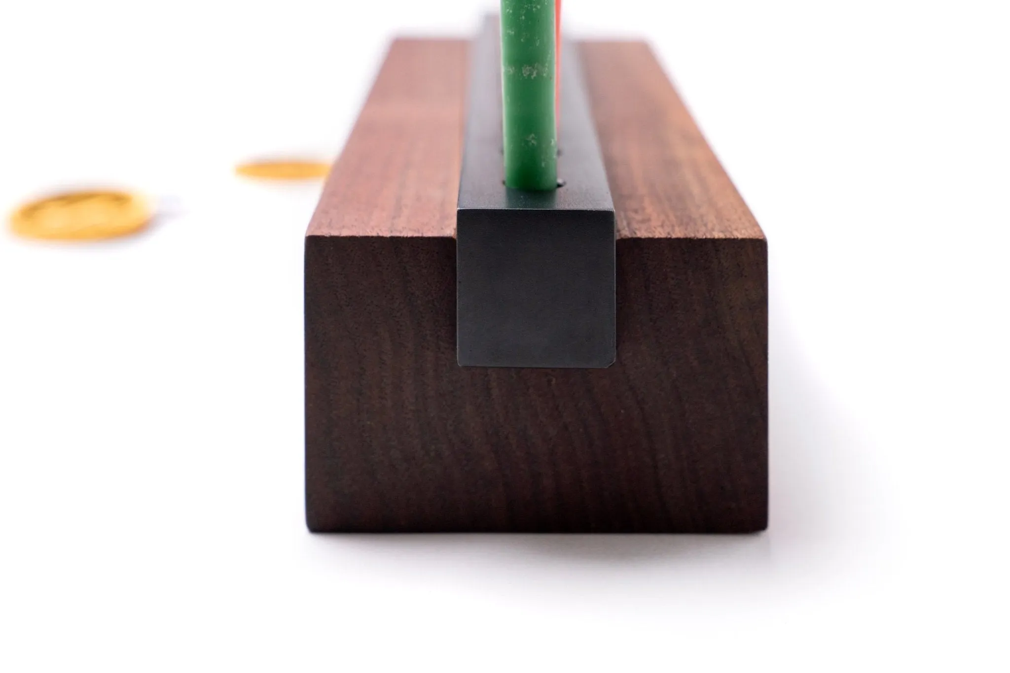 Modern Wood and Steel Menorah