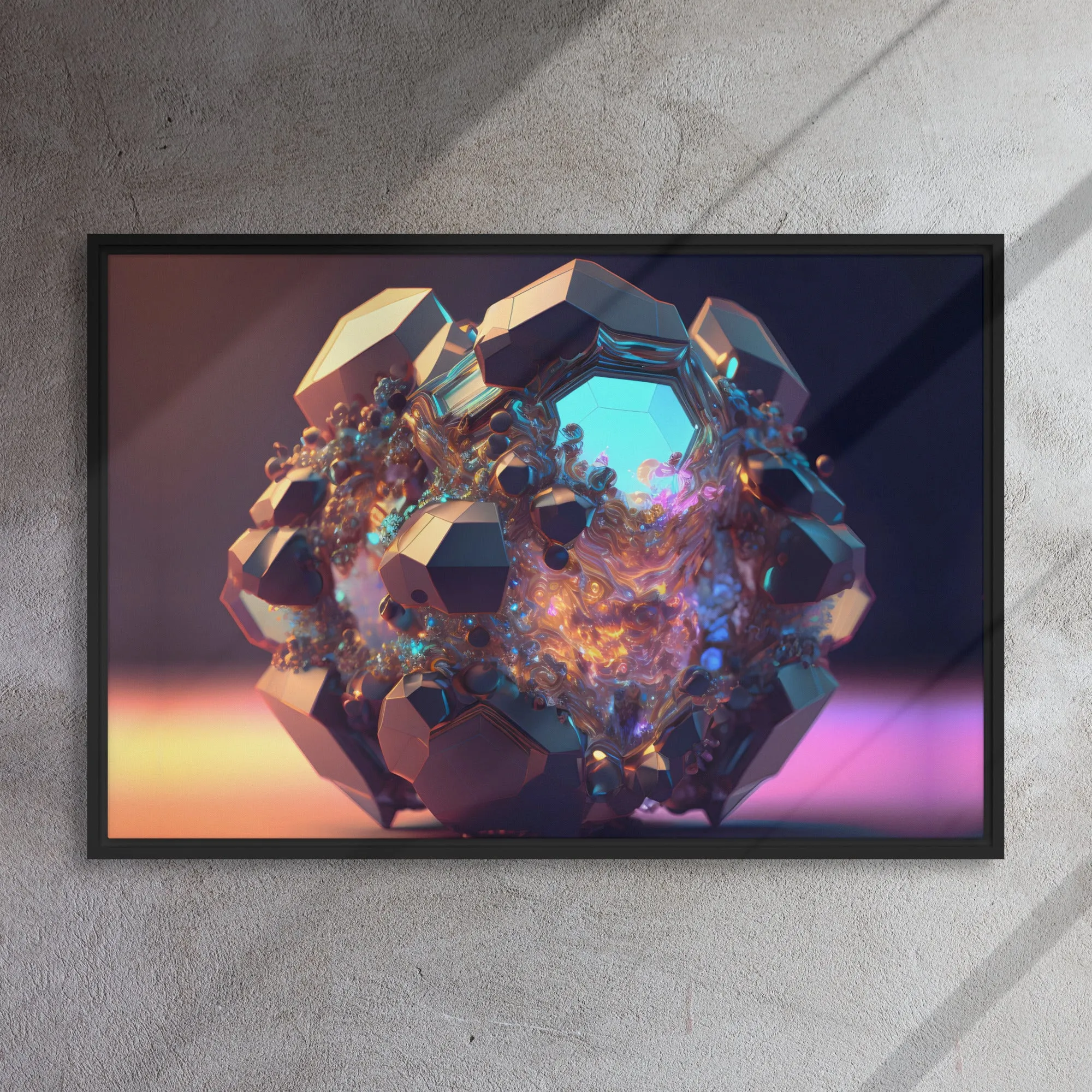 Molecule Framed canvas