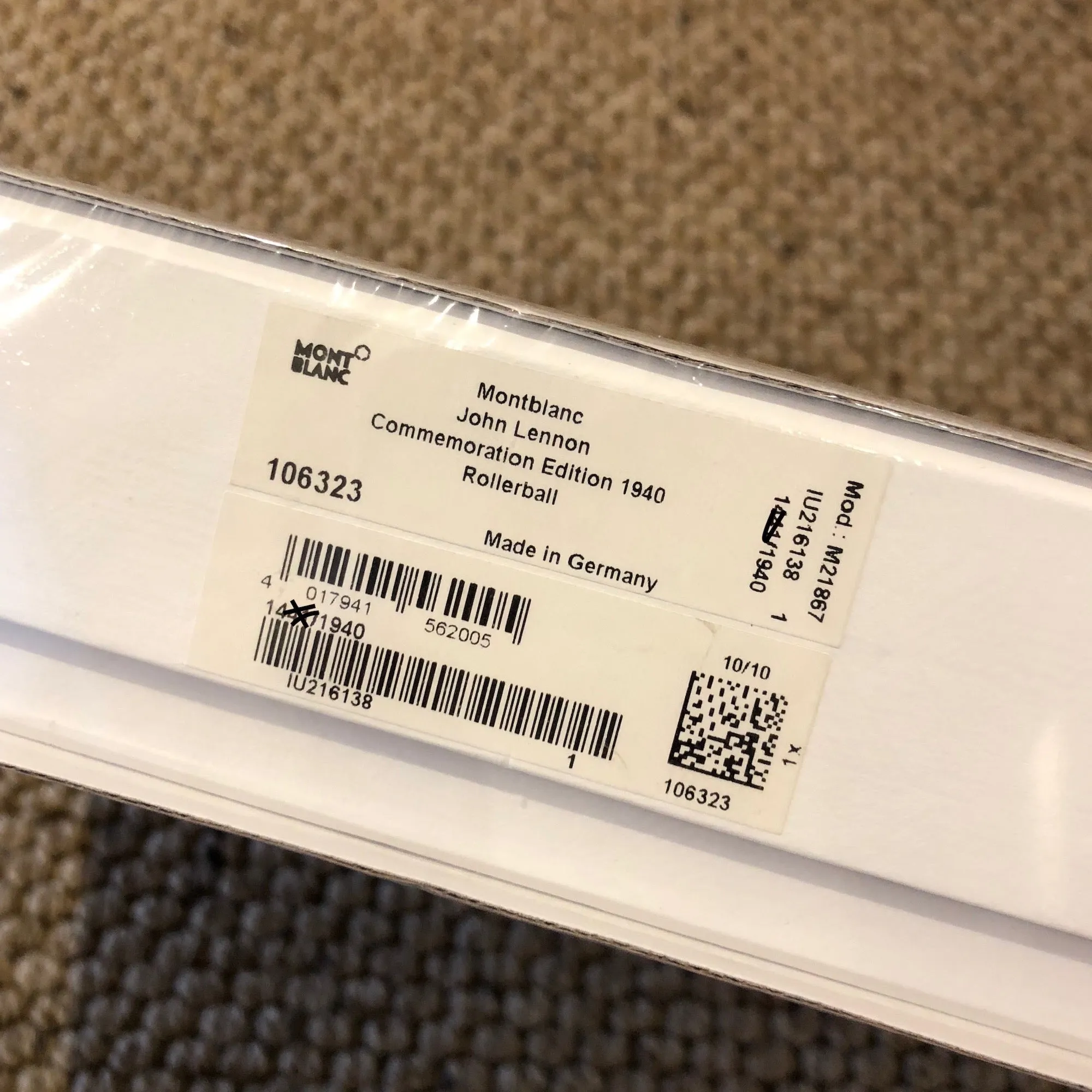 Montblanc John Lennon Commemoration Edition 106323 Rollerball FACTORY SEALED!