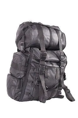 MOTORCYCLE EXTRALARGE COWHIDE LEATHER SISSY T BAR BAG TRAVEL PLAIN LUGGAGE NEW
