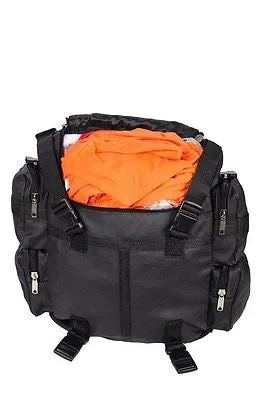 MOTORCYCLE EXTRALARGE COWHIDE LEATHER SISSY T BAR BAG TRAVEL PLAIN LUGGAGE NEW