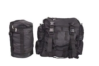 MOTORCYCLE EXTRALARGE COWHIDE LEATHER SISSY T BAR BAG TRAVEL PLAIN LUGGAGE NEW