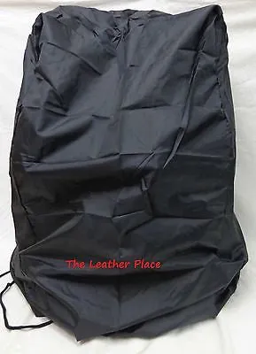 MOTORCYCLE EXTRALARGE COWHIDE LEATHER SISSY T BAR BAG TRAVEL PLAIN LUGGAGE NEW