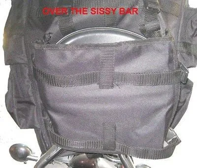 MOTORCYCLE EXTRALARGE COWHIDE LEATHER SISSY T BAR BAG TRAVEL PLAIN LUGGAGE NEW
