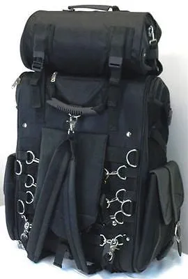 MOTORCYCLE LARGE SISSY TRAVEL BAR BAGS PLAIN TRAVEL LUGGAGE TWIST LOCK CLOSURE