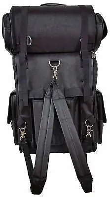 MOTORCYCLE LARGE SISSY TRAVEL BAR BAGS PLAIN TRAVEL LUGGAGE TWIST LOCK CLOSURE