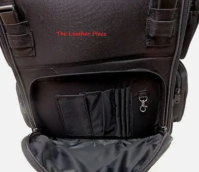 MOTORCYCLE LARGE TWO PIECE NYLON SISSY T BAR BAG TRAVEL PLAIN LUGGAGE NEW BLACK