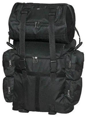 Motorcycle riding Large sissy Bar bag luggage travel with roll bag