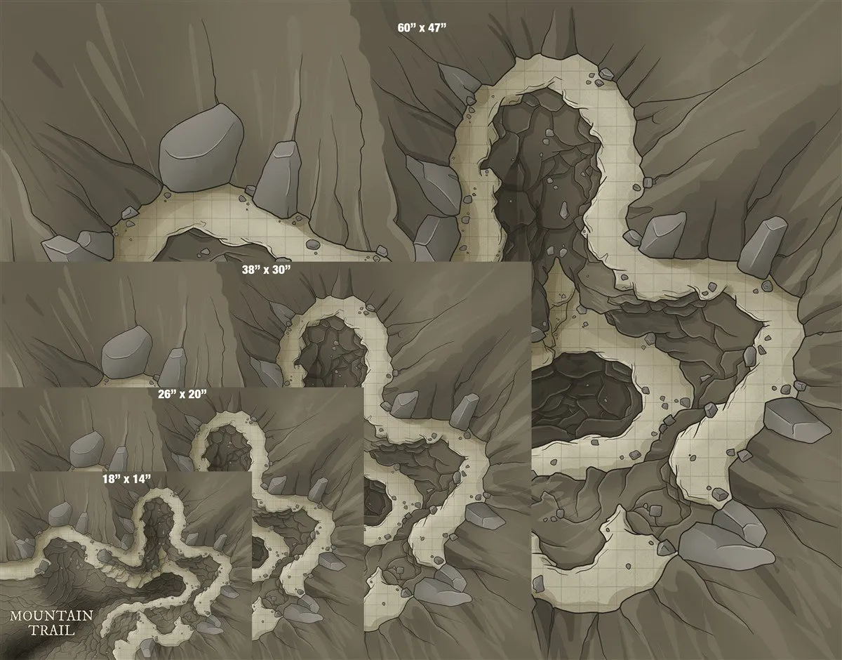 Mountain Trail Fantasy Map