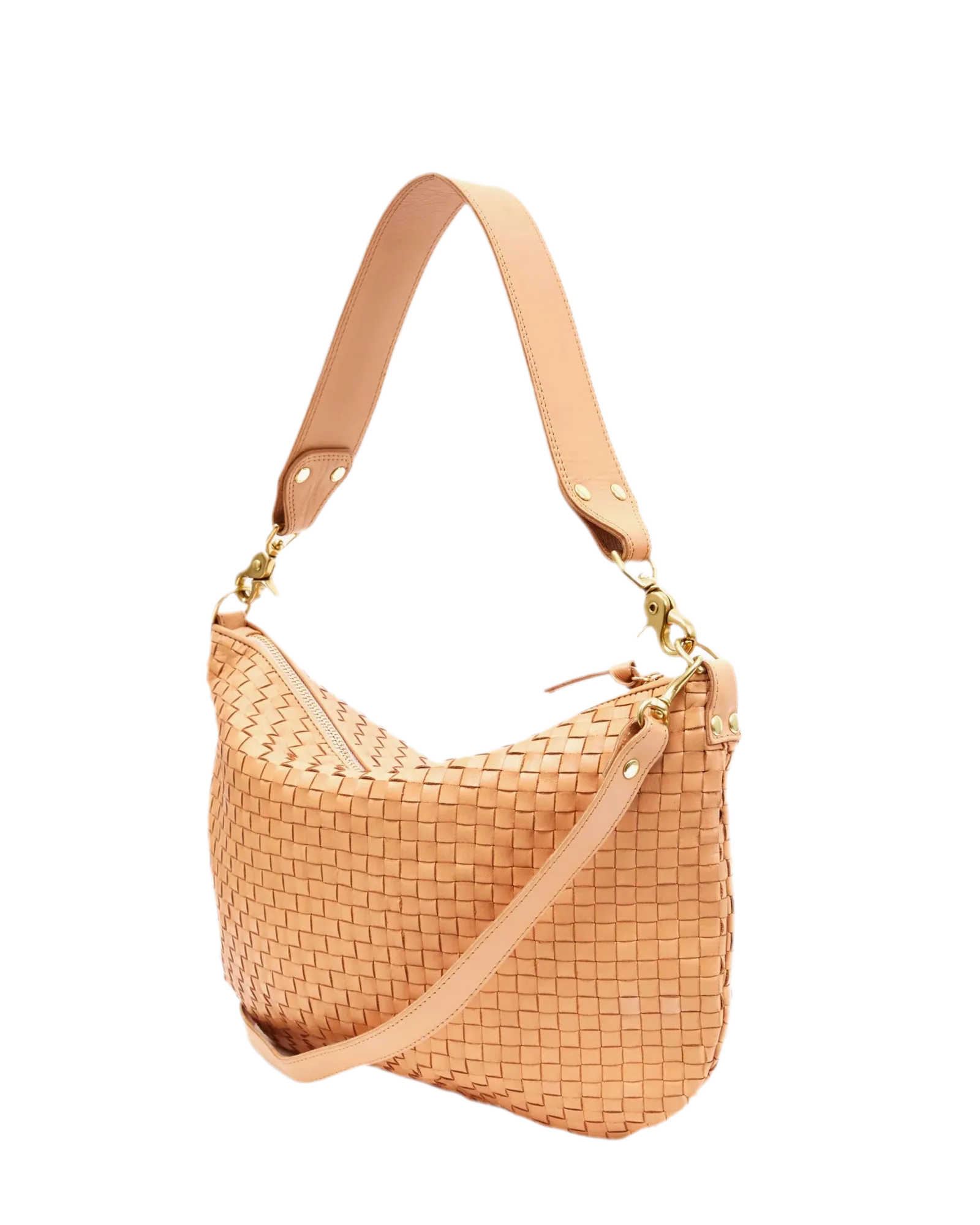 Moyen Messenger in woven checker bisque