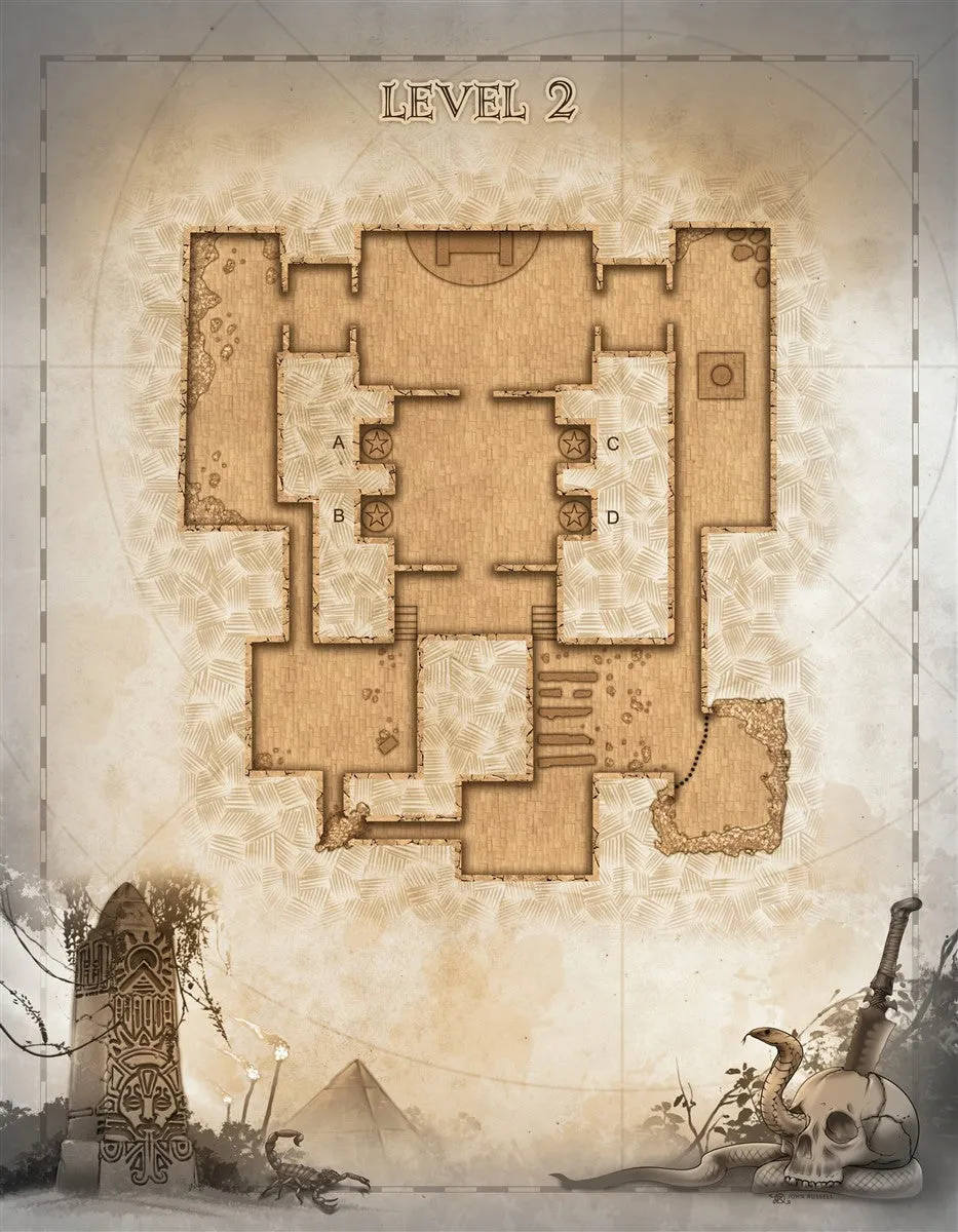 Mummy Bride Level 2 Map Gallery Canvas Art Print