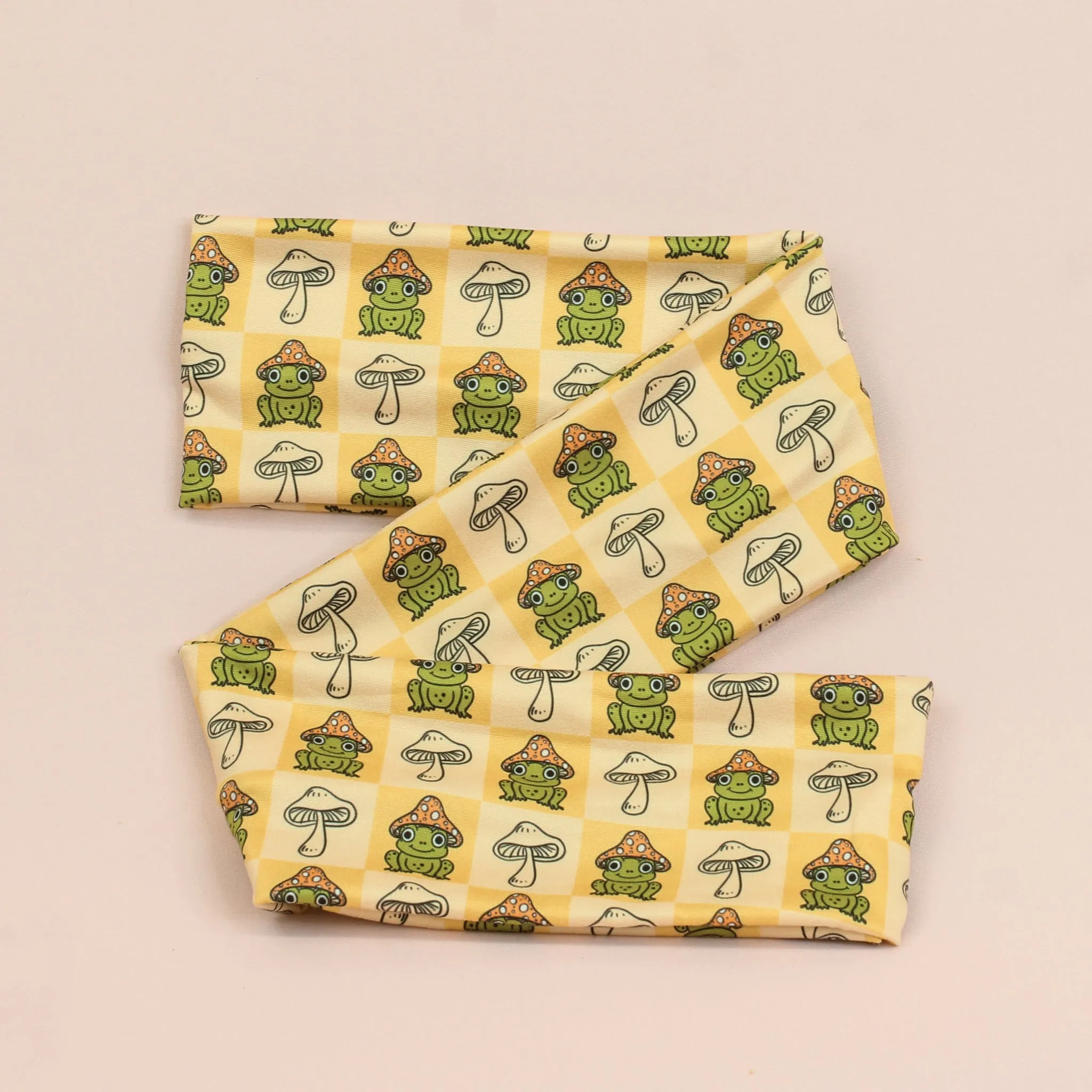 Mushroom Frogs Wrap Headband