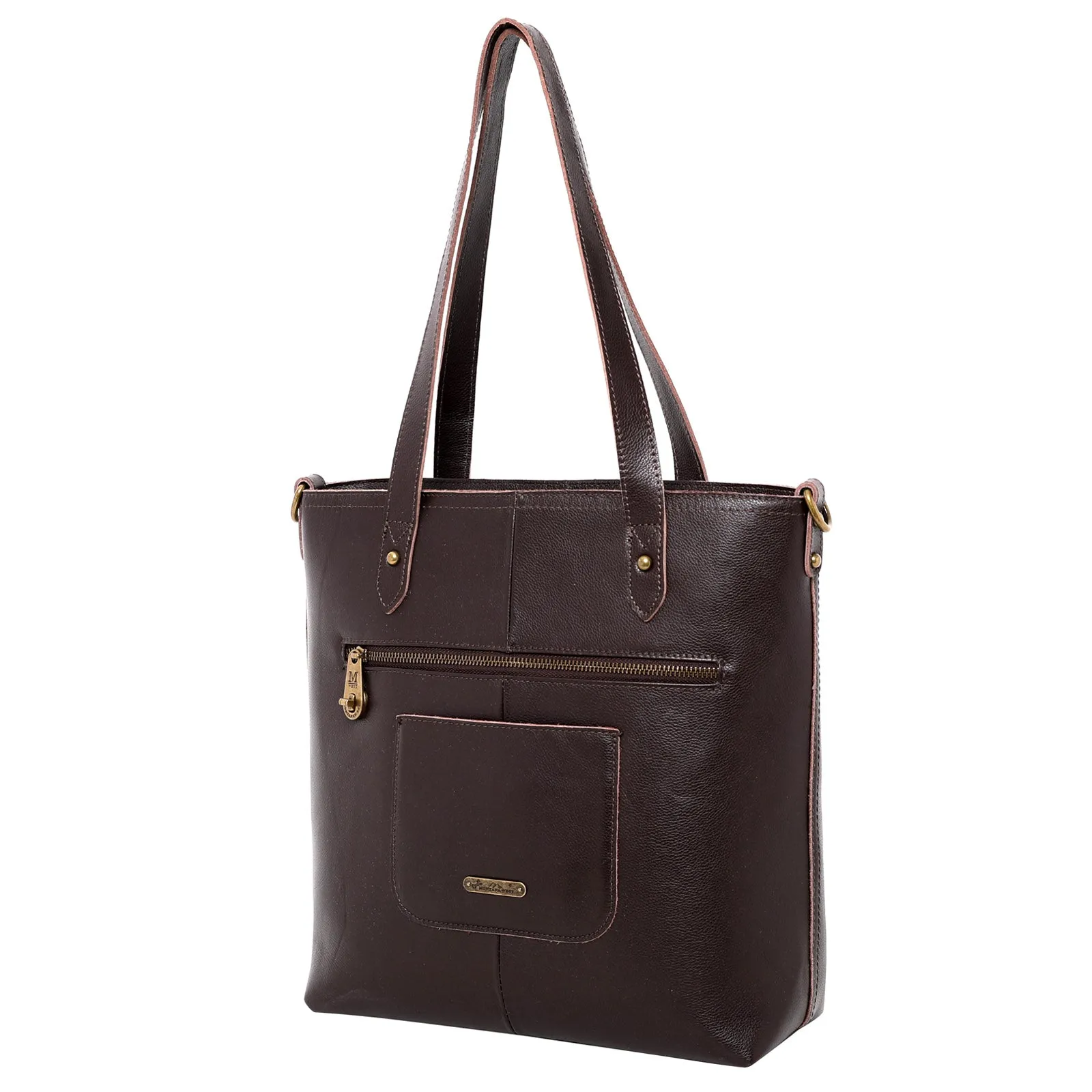 MWL-G015 Montana West Real Leather Safety Travel Tote/Crossbody