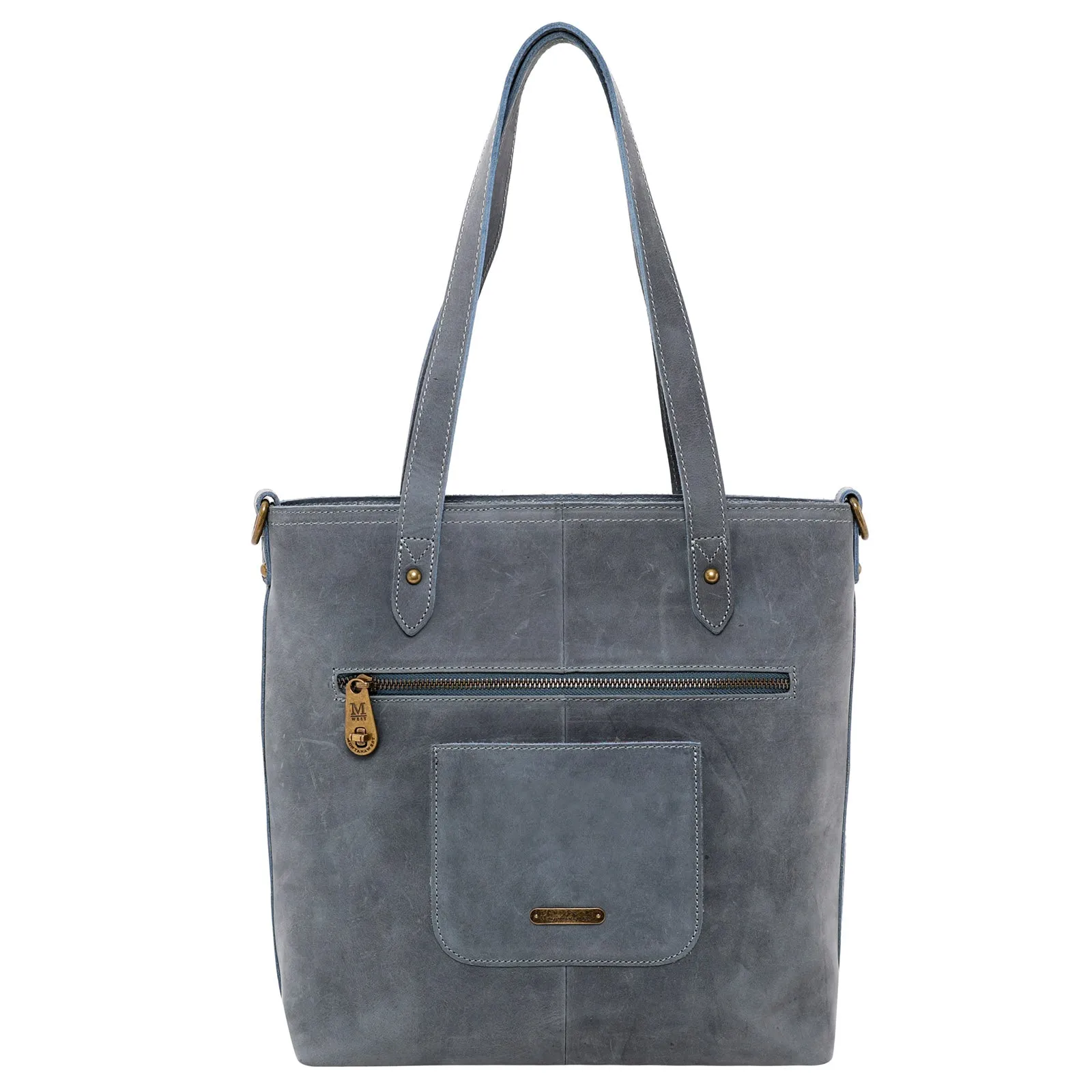 MWL-G015 Montana West Real Leather Safety Travel Tote/Crossbody
