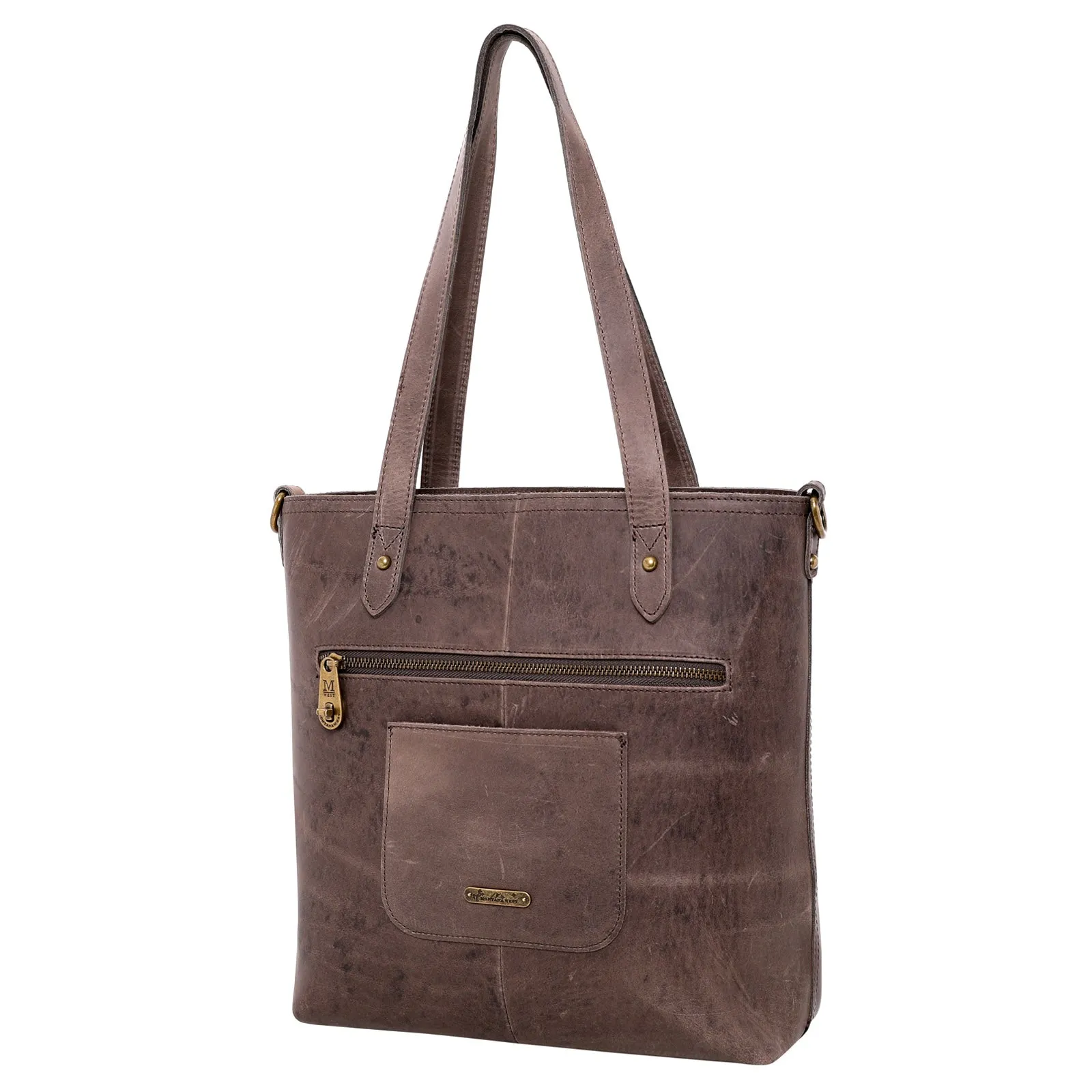 MWL-G015 Montana West Real Leather Safety Travel Tote/Crossbody