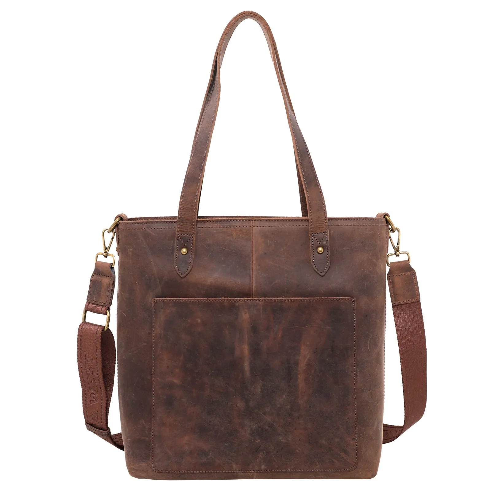 MWL-G015 Montana West Real Leather Safety Travel Tote/Crossbody