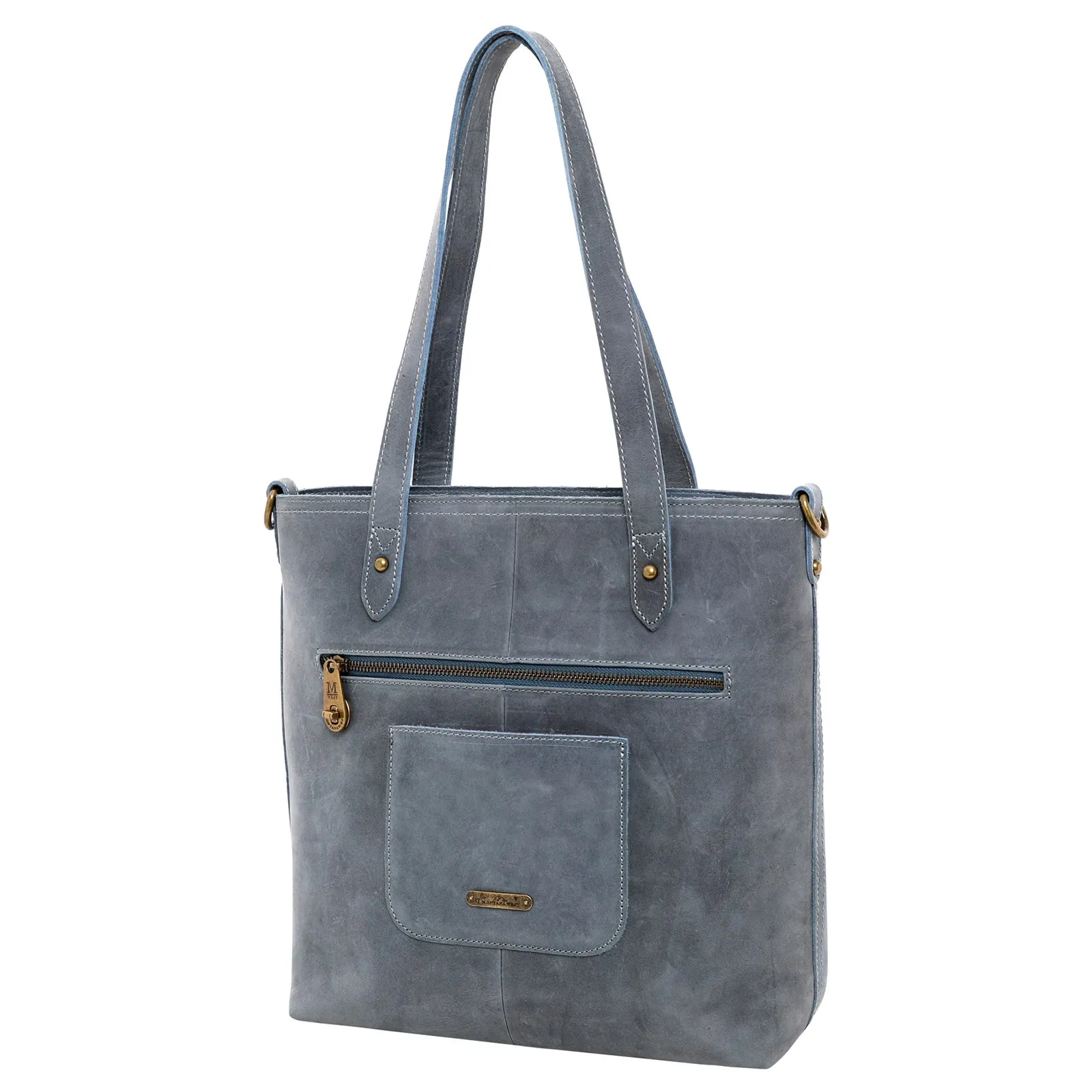 MWL-G015 Montana West Real Leather Safety Travel Tote/Crossbody