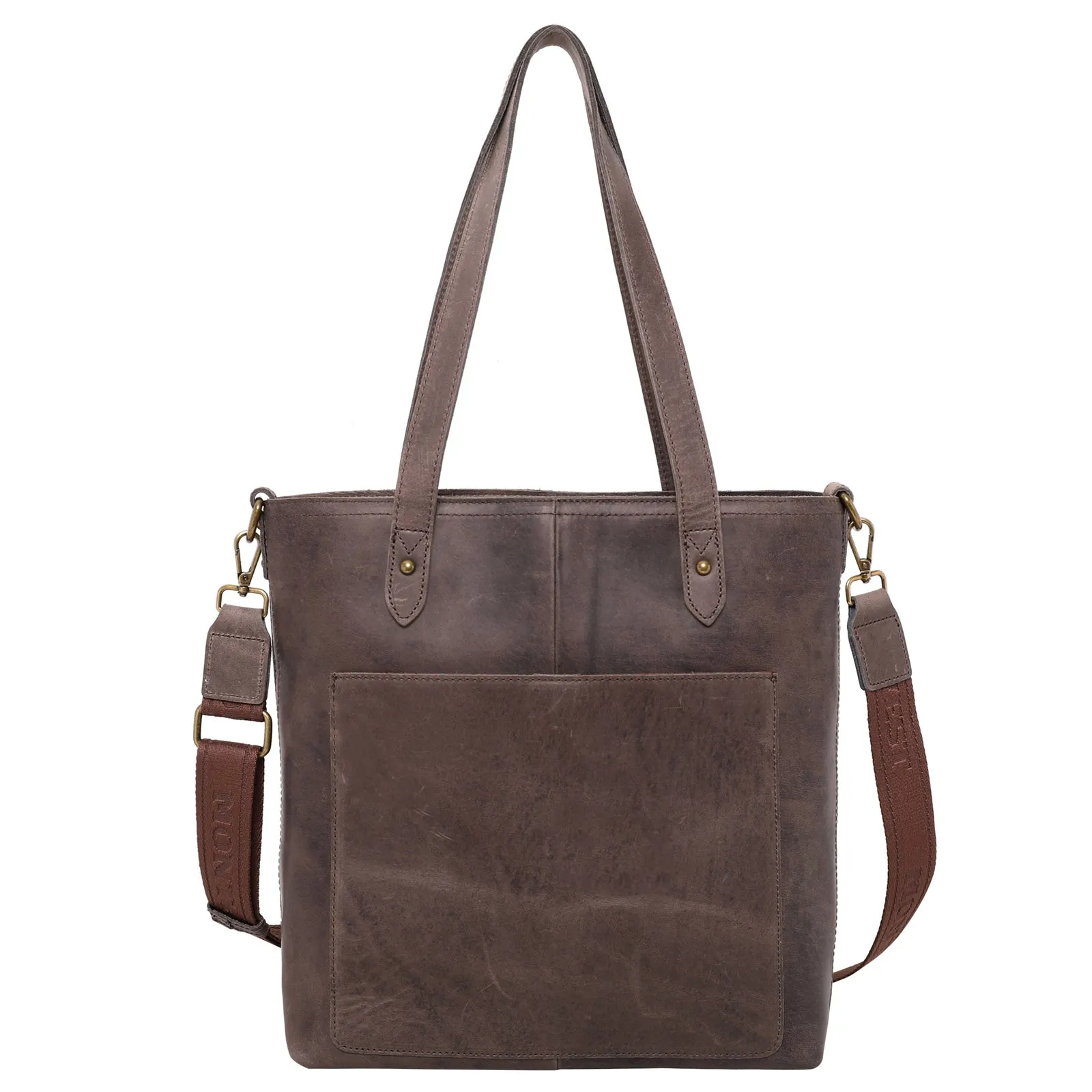 MWL-G015 Montana West Real Leather Safety Travel Tote/Crossbody