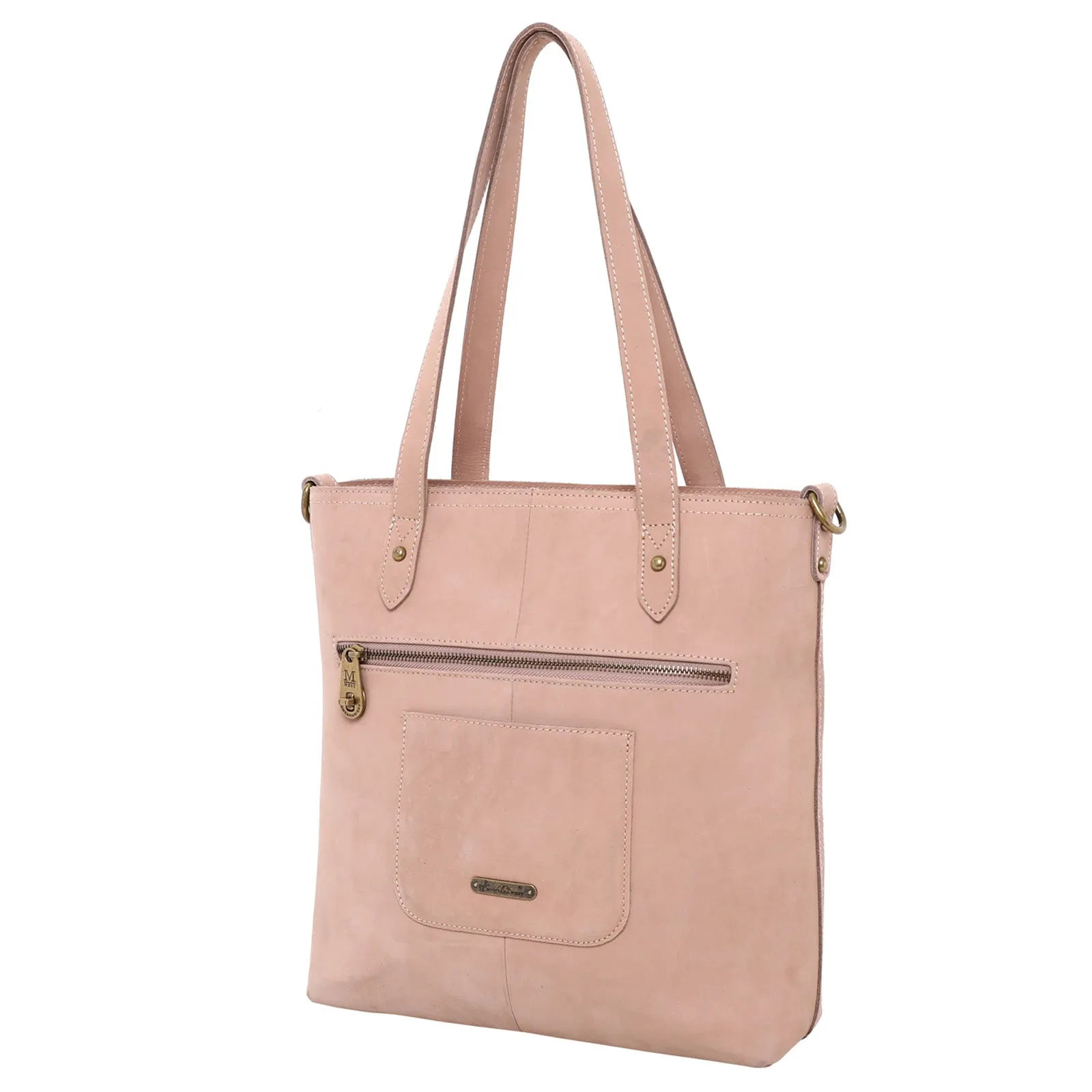 MWL-G015 Montana West Real Leather Safety Travel Tote/Crossbody
