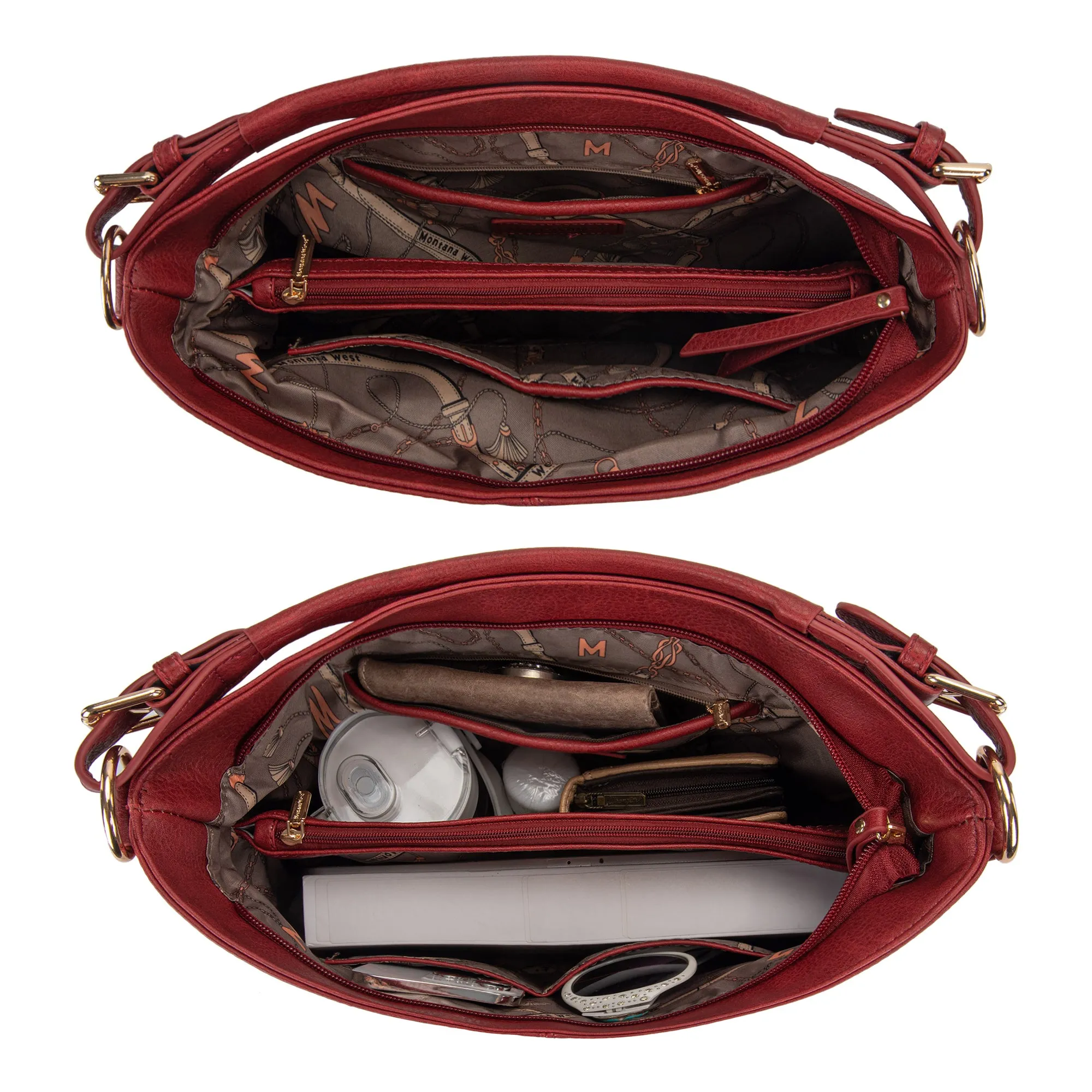 MWW16-1022   Montana West Hobo/Crossbody Bag - Red