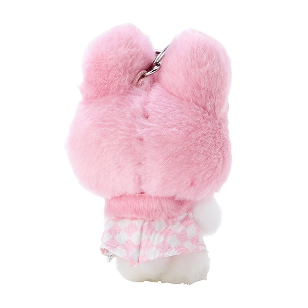 My Melody Plush Mascot Keychain :Pastel Check
