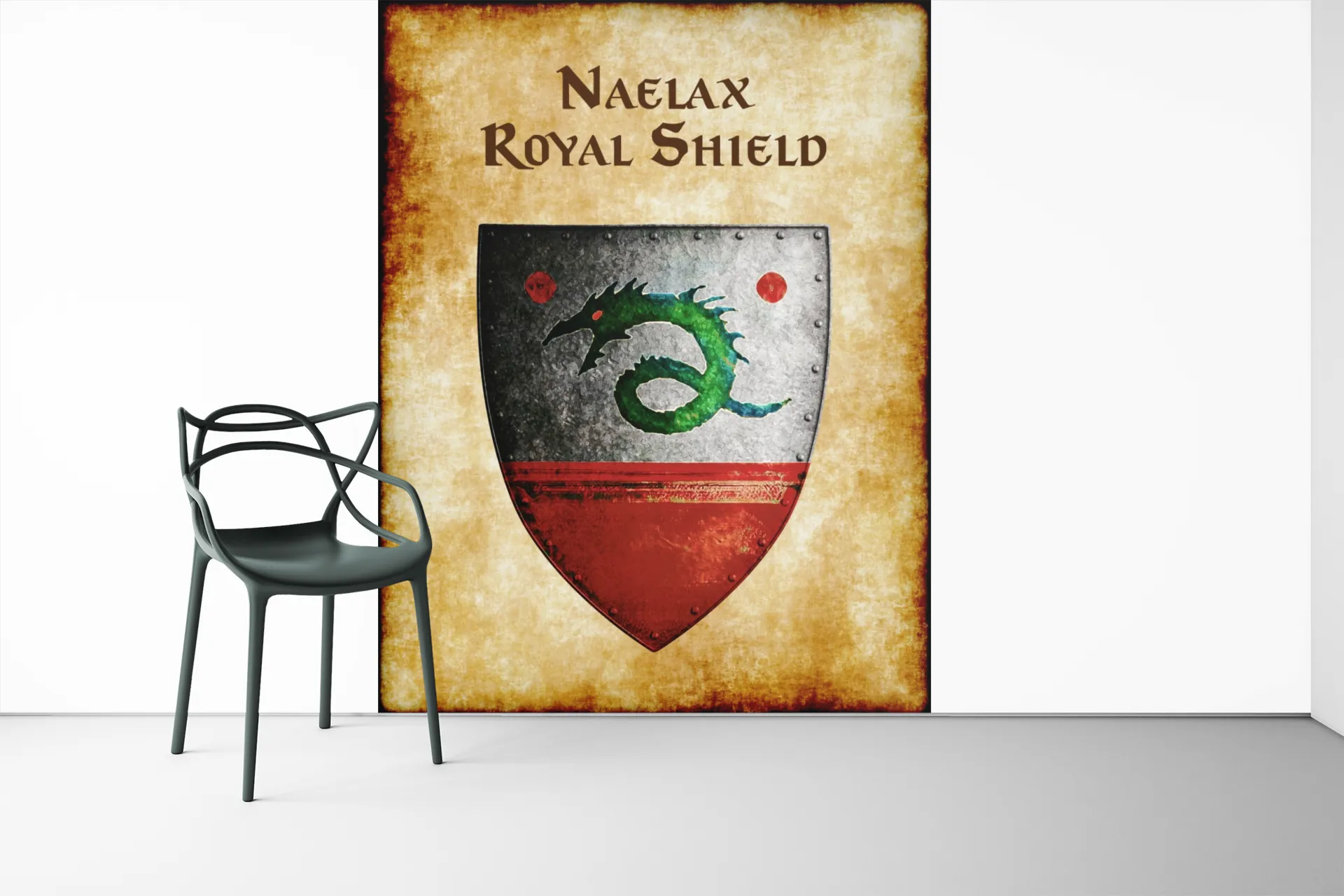 Naelax Royal Shield Heraldry of Greyhawk Anna Meyer Cartography Canvas Art Print
