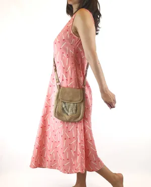 Nancybird beige leather crossbody bag