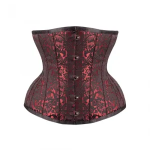 Nathalia Steel Boned Waist Taiming Corset With Hip Gores