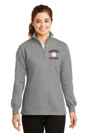 Naugatuck Volleyball Cotton Ladies 1/4 zip Sweatshirt