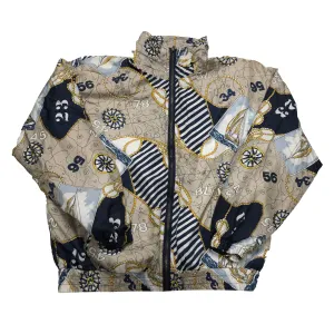 Nautical Map Silky Windbreaker (S)