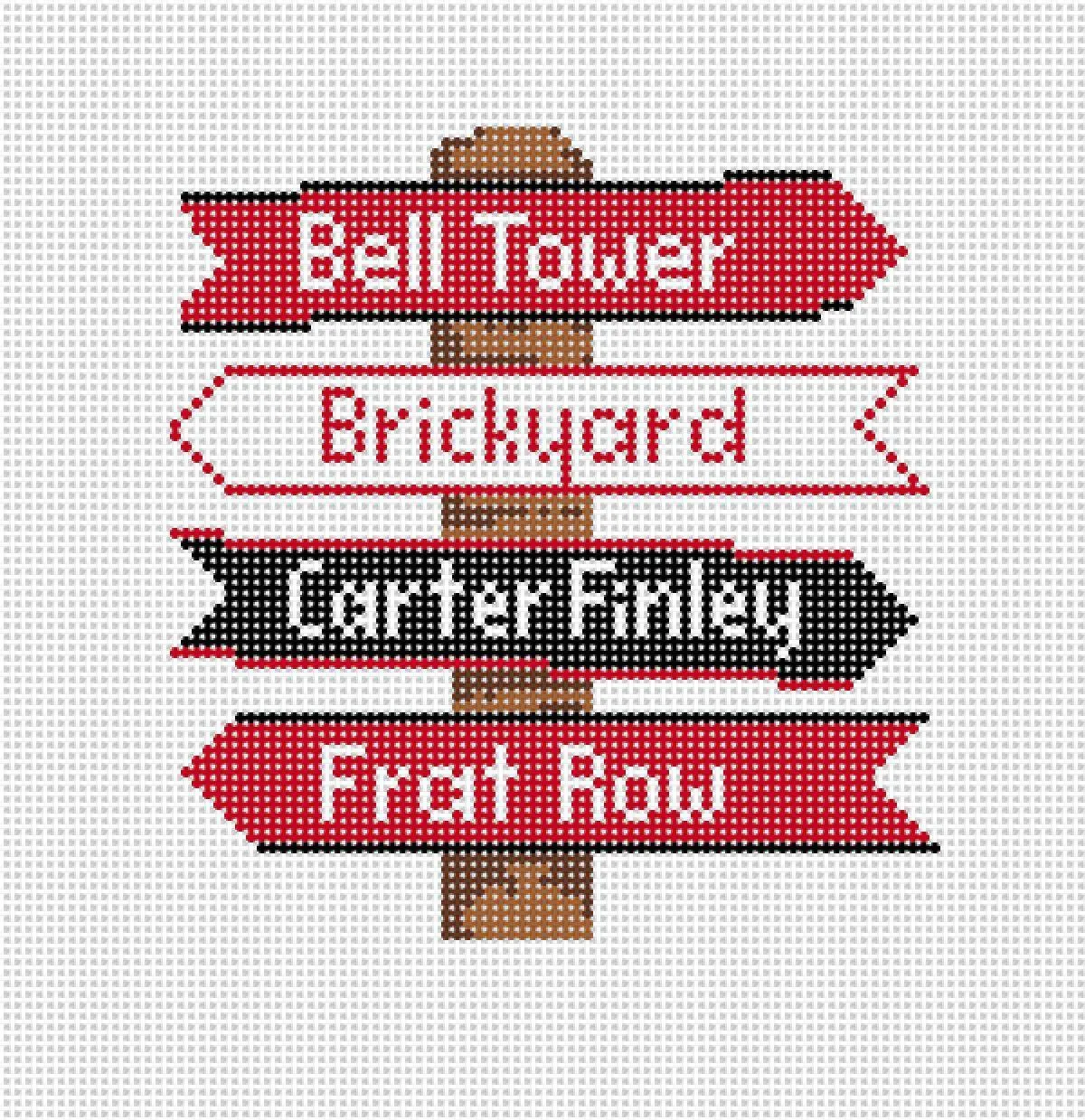 NC State College Icon Destination Sign