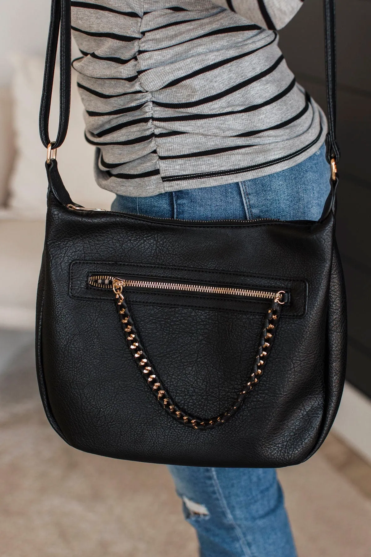 Never Doubted Us Crossbody Purse- Black