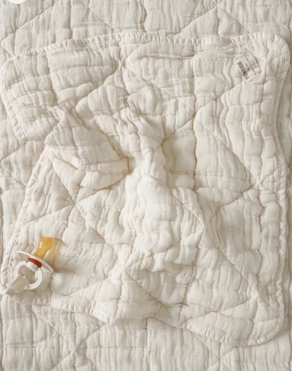 NEW GRAIN QUILTED MINI LOVIE || NATURAL