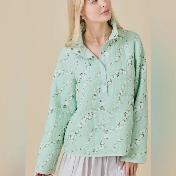 NEW The Lillian Sage Floral Jacket