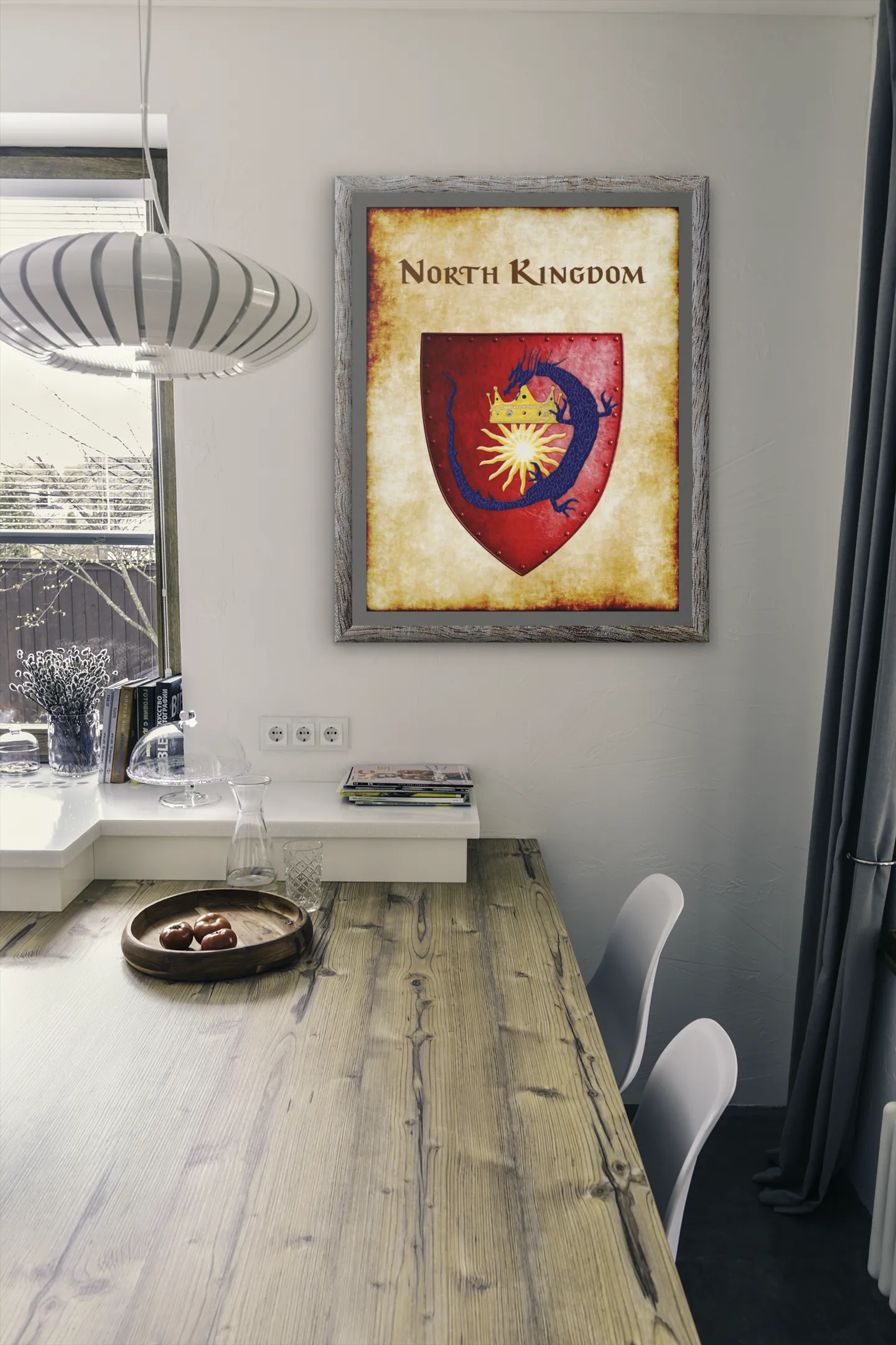 North Kingdom Heraldry of Greyhawk Anna Meyer Cartography Canvas Art Print