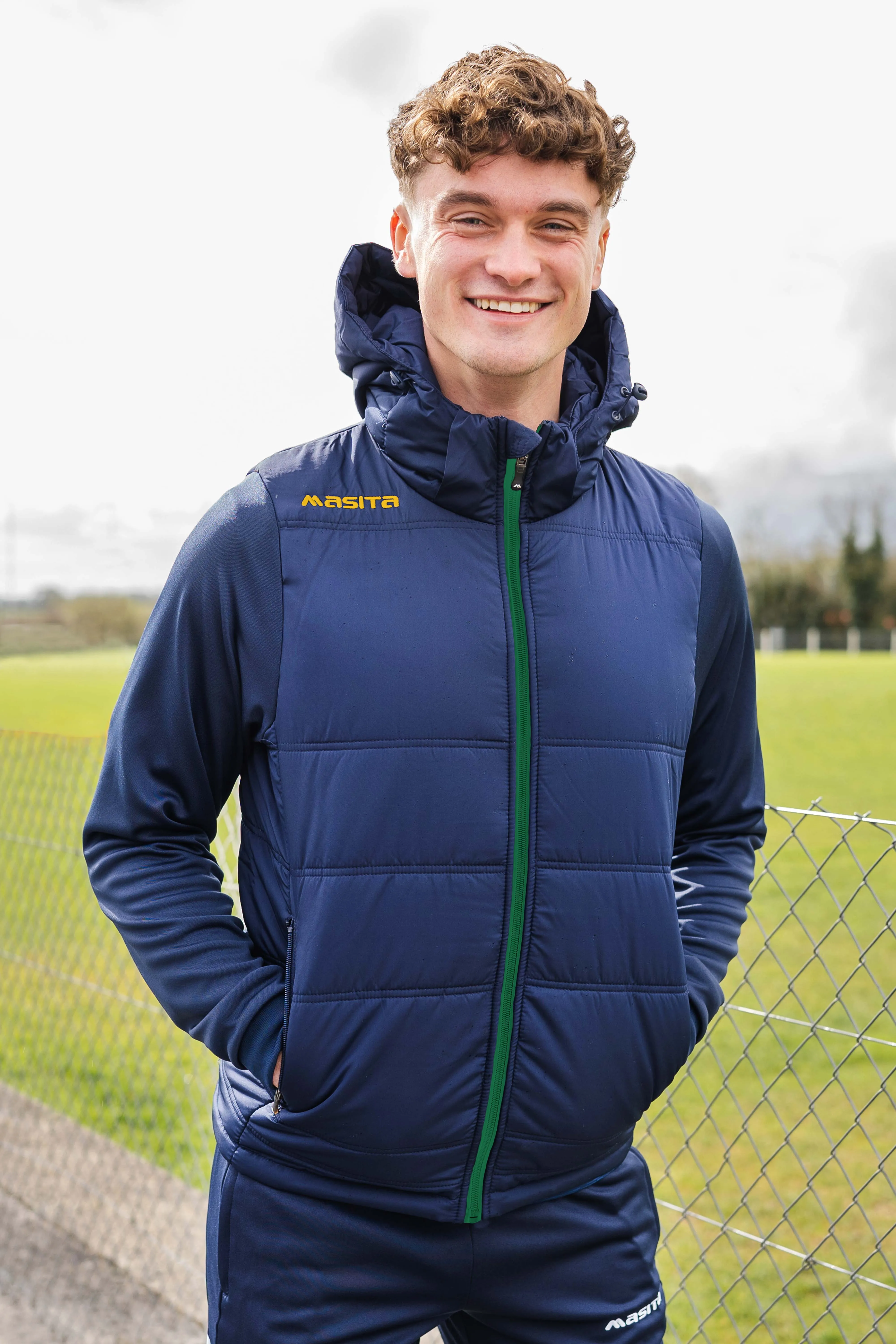 Nova Padded Jacket Navy/Green/Amber